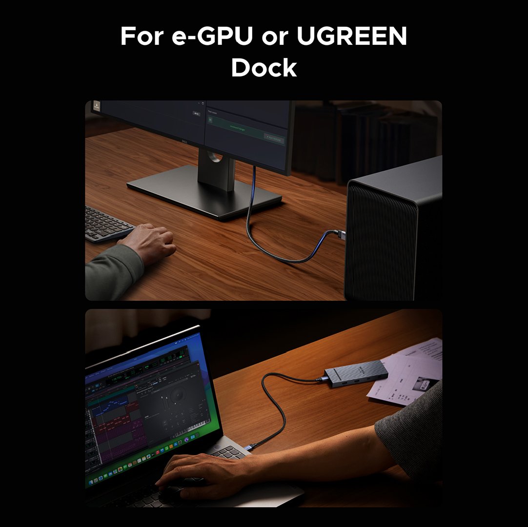 UGREEN 8K@60Hz 240W 1 Meter Type-C to Type-C Gen 3 Cable - Image 8