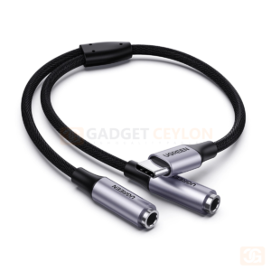 UGREEN Type C Male to 3.5mm Dual Female Audio Cable (25cm) – AV144 – 30732