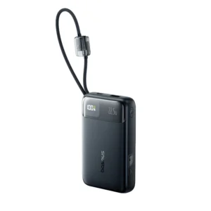 Baseus EnerFill FC11 22.5W 20000mAh Fast Charging Power Bank – Built in Lightning & Type C Cables Cosmic Black – E0027S04