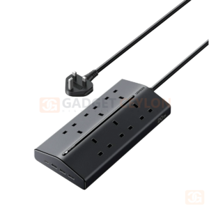 UGREEN 10-in-1 1.5m Extension Code – 6 Way Trapezoidal Power Strip + 1x USB Type C & 3x USB A – T620 – 55318 
