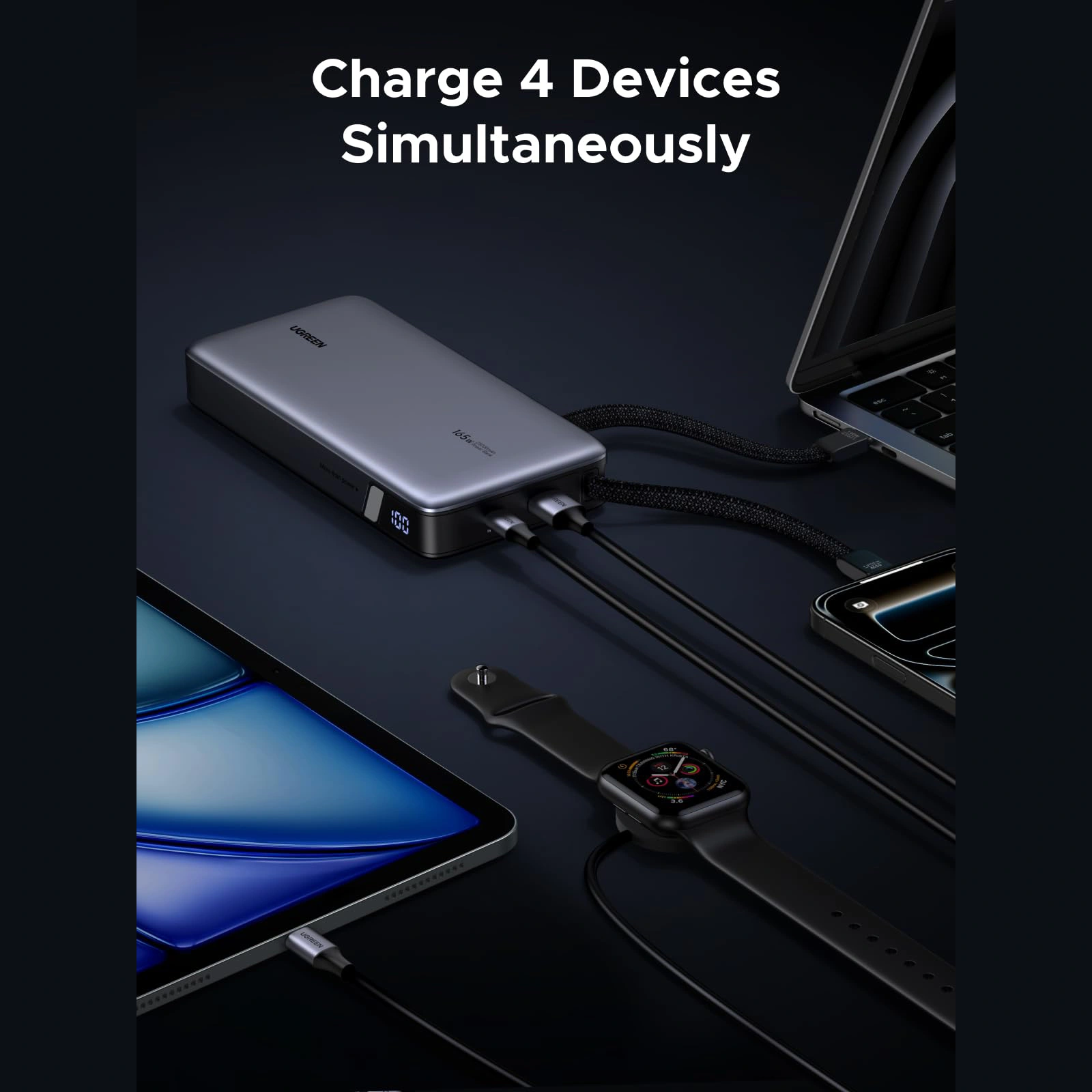 UGREEN 165 W 25000mAh Dual‑Cable Power Bank– 55995B - Image 8