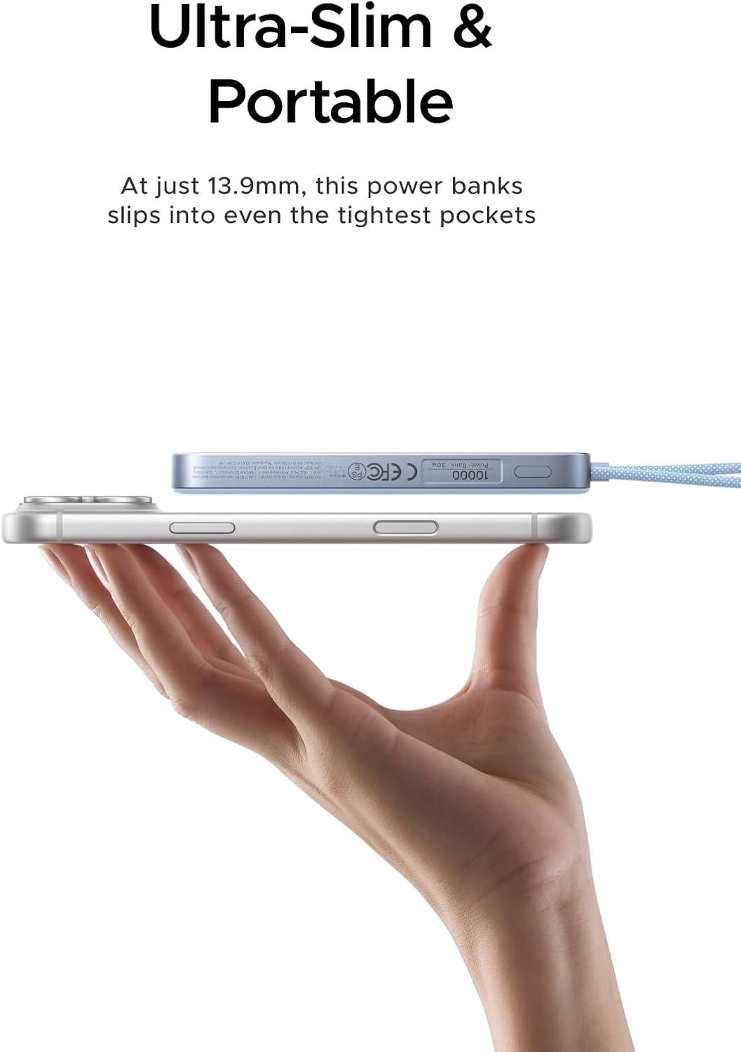 UGREEN Qi2 MagFlow Air 10000mAh 15W Magnetic Power Bank - Blue - Image 9