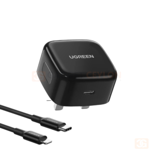 UGREEN 20W Type-C to Lightning PD Fast Charger Kit (MFI Certified) - Black