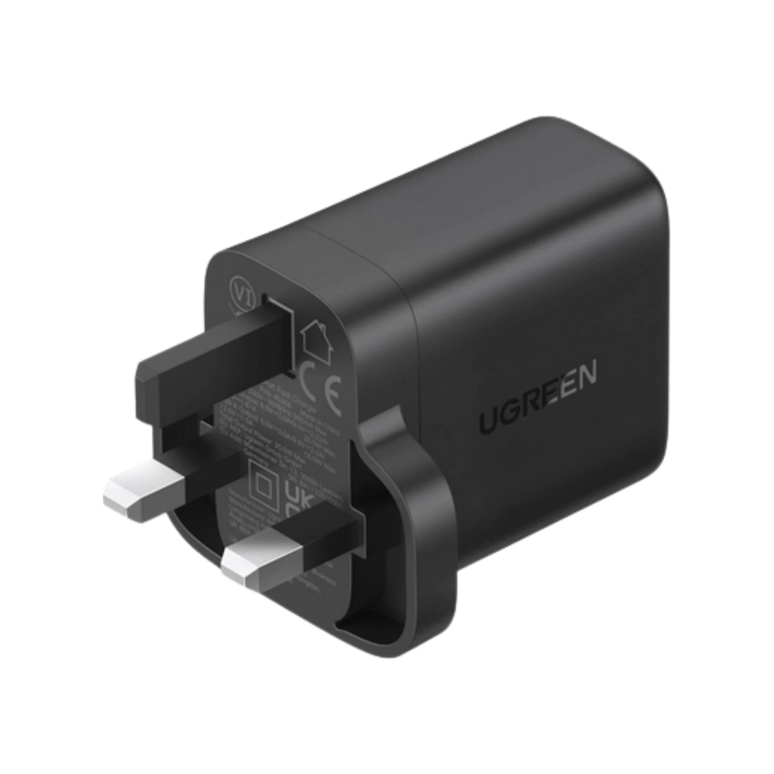 UGREEN 20W 2-Port Fast Charger - Black - Image 3