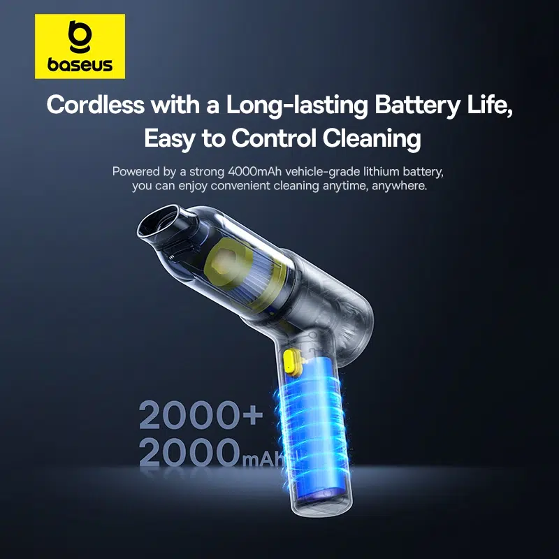 Baseus AT 5000Pa Cordless Car Vacuum Cleaner - Image 13