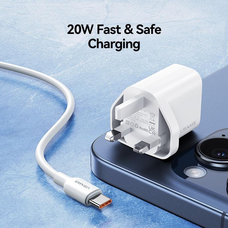 USAMS CC227 T65 PD20W TYPE-C Fast Charger (UK) - Image 11