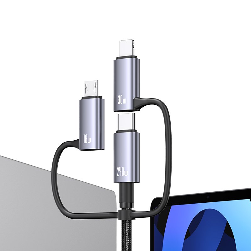 USAMS SJ738 240W 6-In-1 Fast Charging & Data Cable - Sufeng Series 2m - Image 2
