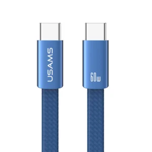 USAMS SJ783 U96 60W Type-C to Type-C Ultra-thin Charging & Data Cable - Blue