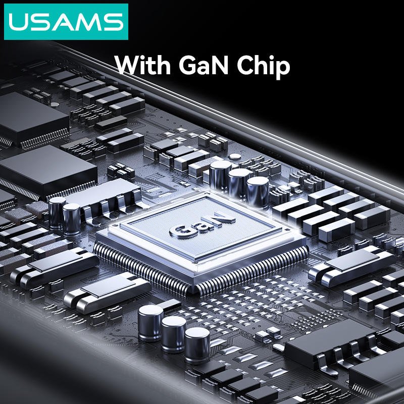 USAMS CC280 65W GaN ACC 3-port Fast Charger with Type-C Cable (UK) - JC Series - Image 9