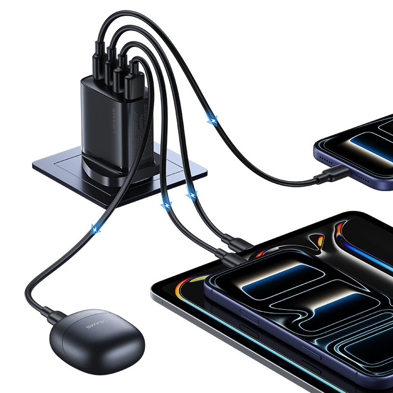 USAMS CC332 T70 40W 4-Port GaN Fast Charger (UK) - Image 4