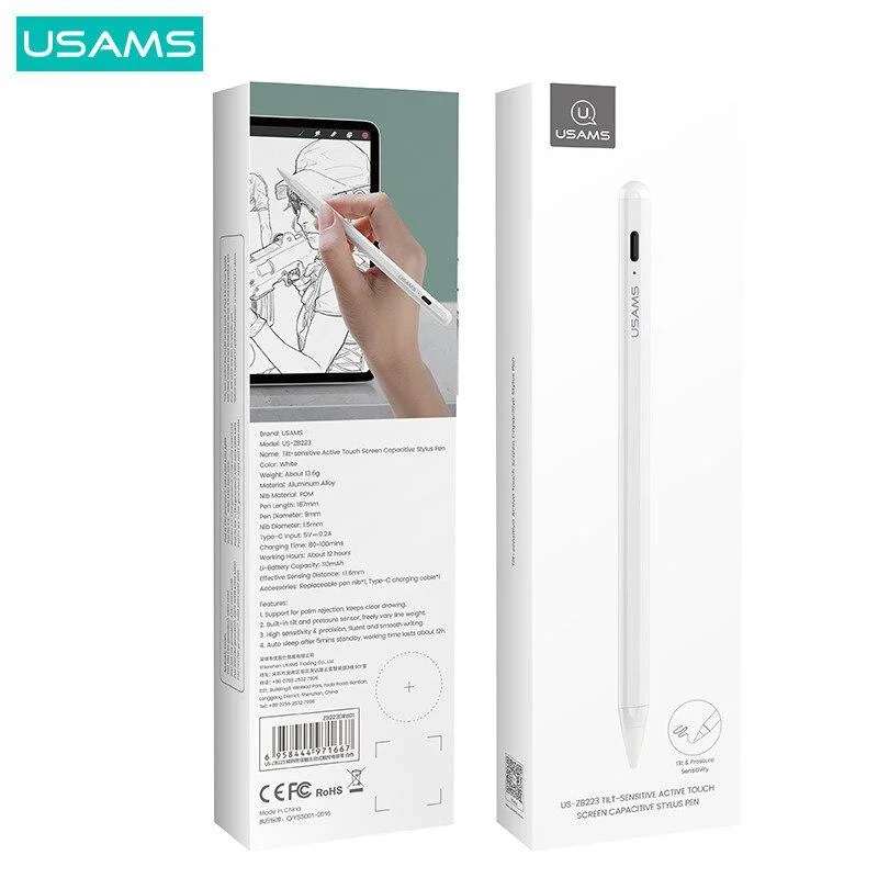USAMS Tilt-sensitive Active Touch Screen Capacitive Stylus Pen for iPad - Image 3