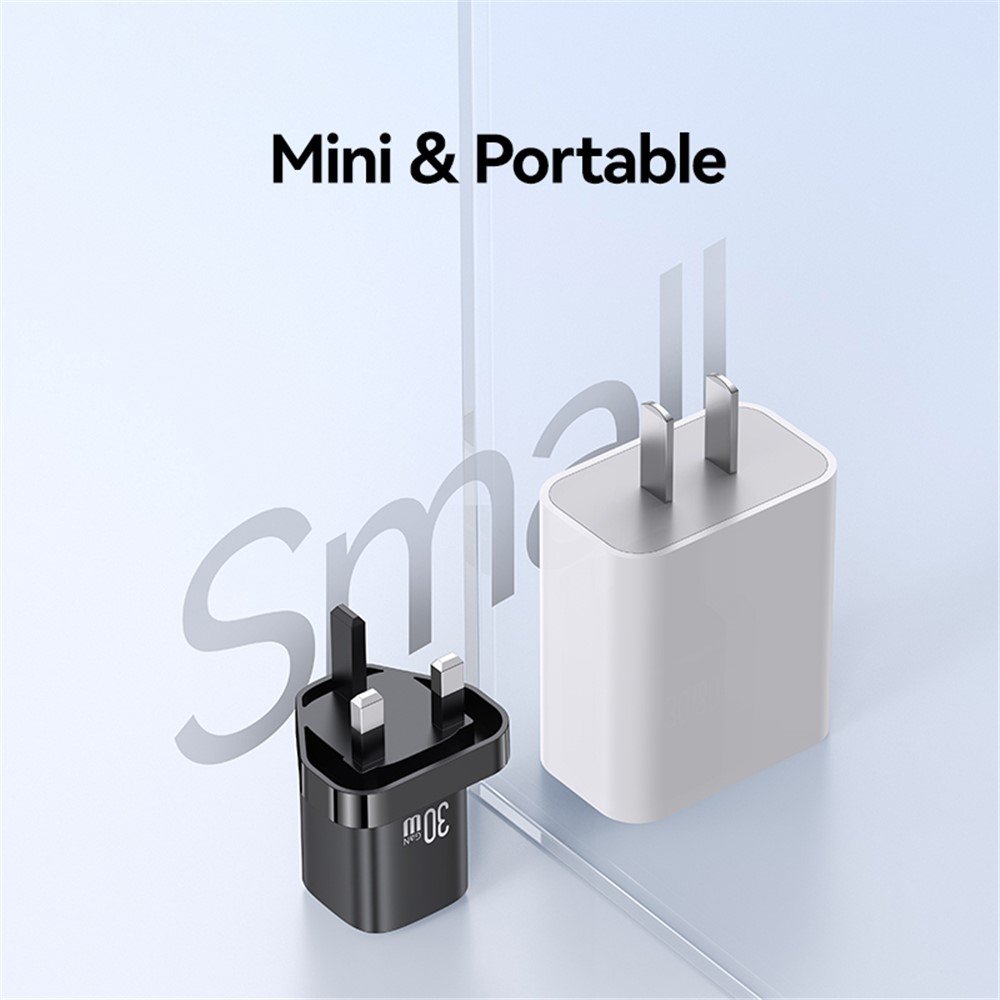 USAMS CC256 30W A+C GAN Dual Ports GaN Fast Charger (UK) - HC Series - Image 3