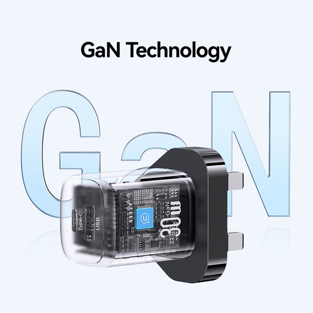 USAMS CC256 30W A+C GAN Dual Ports GaN Fast Charger (UK) - HC Series - Image 6