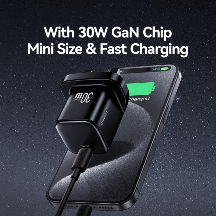 USAMS CC276 30W GaN Mini Fast Charger (UK) - JC Series - Image 2