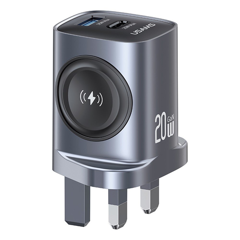 USAMS CC295 T67 20W Multifunctional iWatch Charger With A+C Port (UK)