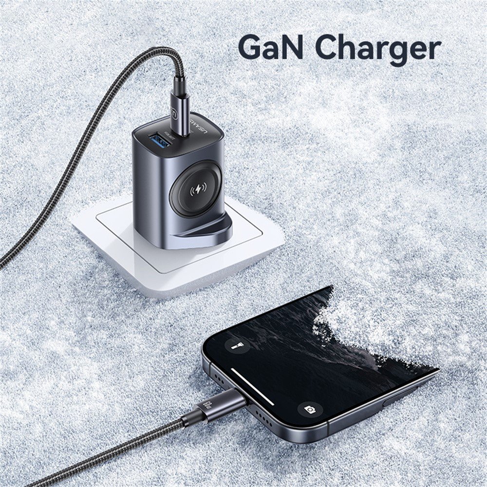 USAMS CC295 T67 20W Multifunctional iWatch Charger With A+C Port - Image 7