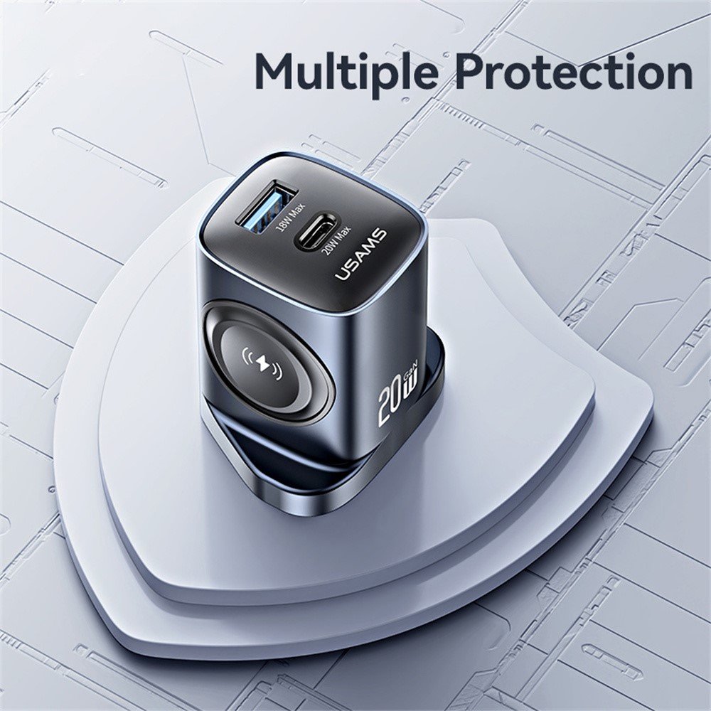 USAMS CC295 T67 20W Multifunctional iWatch Charger With A+C Port - Image 9