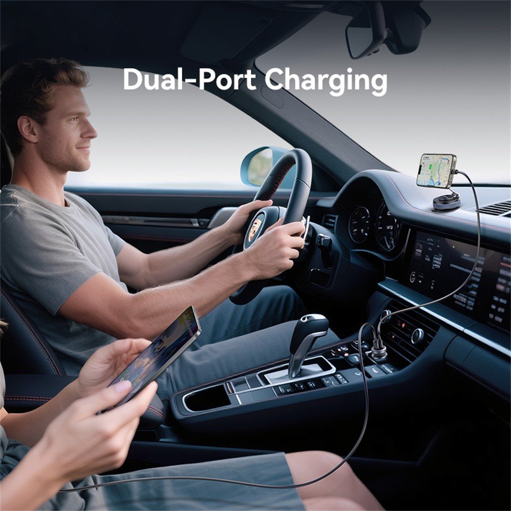 USAMS CC320 2.4A Dual USB Ports Aluminum Alloy Car Charger - Image 12