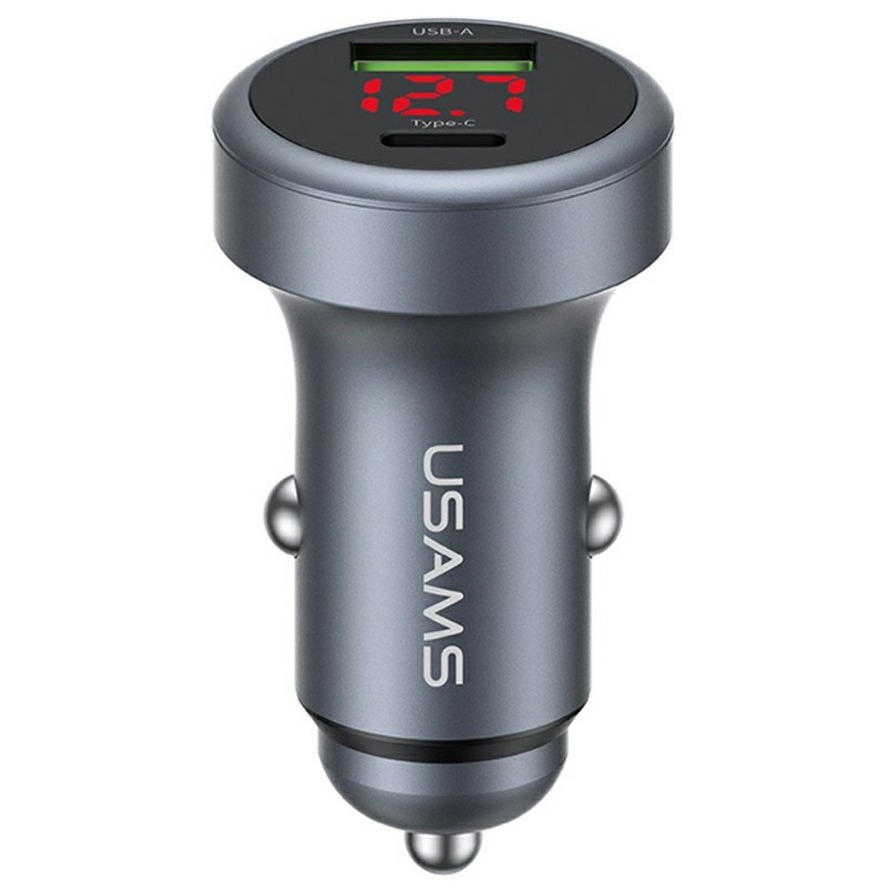 USAMS CC327 45W A+C Ports Aluminum Alloy Car Charger