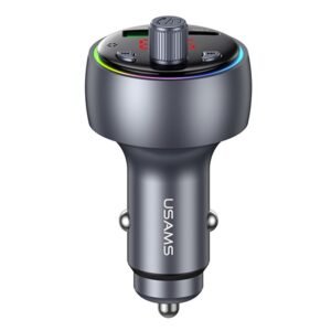 USAMS CC328 30W A+C Digital Display Bluetooth FM Car Charger