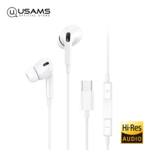 USAMS EP-41 Type-C In-ear Wired Earphones (1.2m Cable) - White