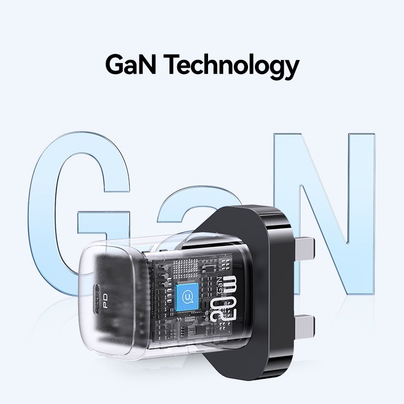 USAMS CC250 20W 1C GaN Fast Charger (UK) - HC Series - Image 6