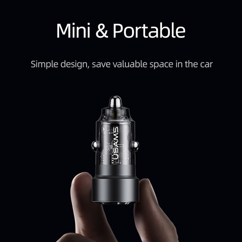 USAMS US-CC208 C39 60W A+C Dual Port Fast Charging Car Charger - Image 9