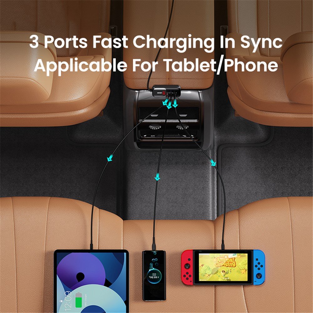 USAMS US-CC213 C40 165W 2C+3A PPS 5 Ports Digital Display Fast Car Charger - Image 13
