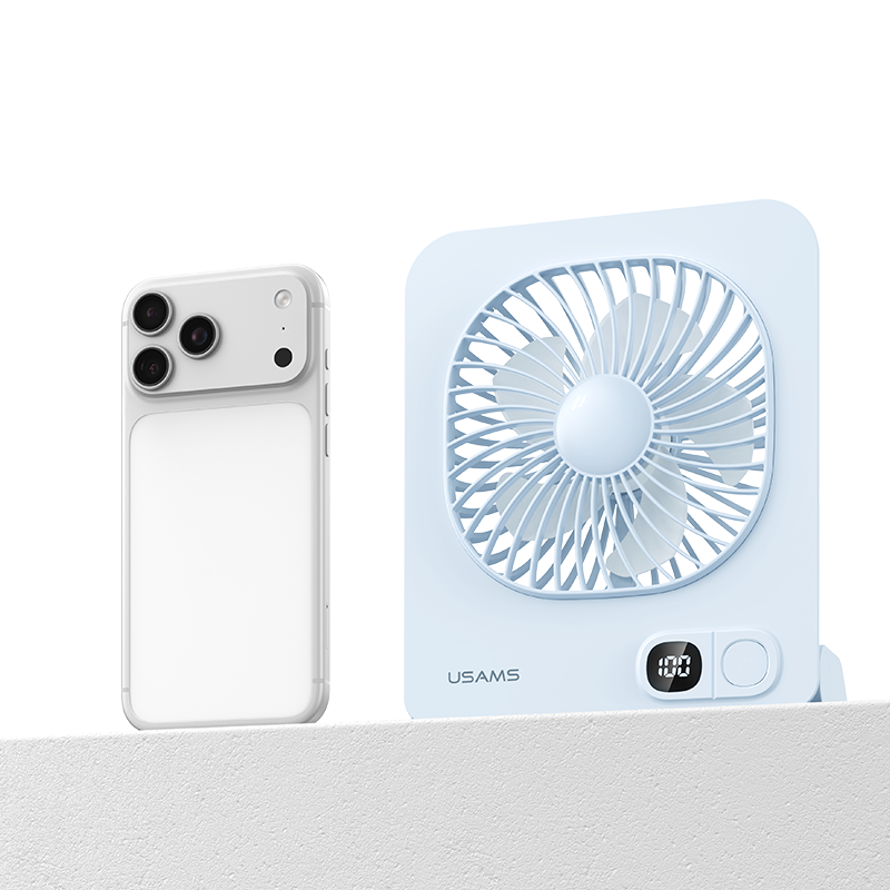 USAMS ZB363 2000mAh Magnetic Desktop Fan - Image 3