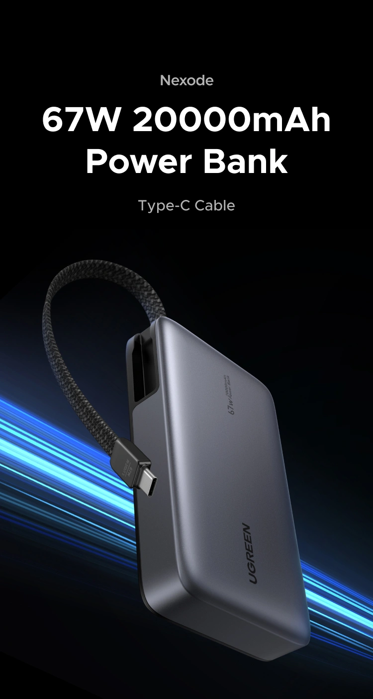 UGREEN Nexode 67W 20000mAh Power Bank – 85166B - Image 2