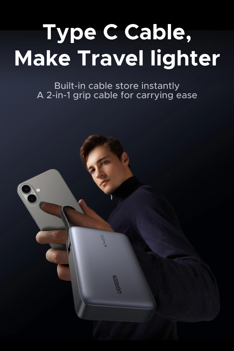 UGREEN Nexode 67W 20000mAh Power Bank – 85166B - Image 3