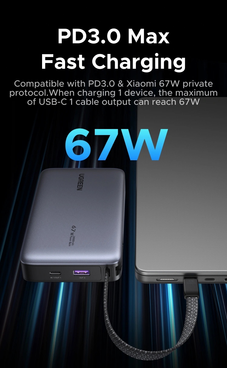 UGREEN Nexode 67W 20000mAh Power Bank – 85166B - Image 4