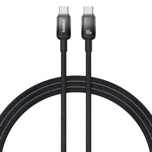 Baseus Discolor Series 1 Meter 100W USB-C to USB-C Fast Charging Cable Cluster Black – P10374902111-00
