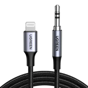 UGREEN Lightning to 3.5mm 1 Meter Aux Cable – MFi Certified – US315 – 70509